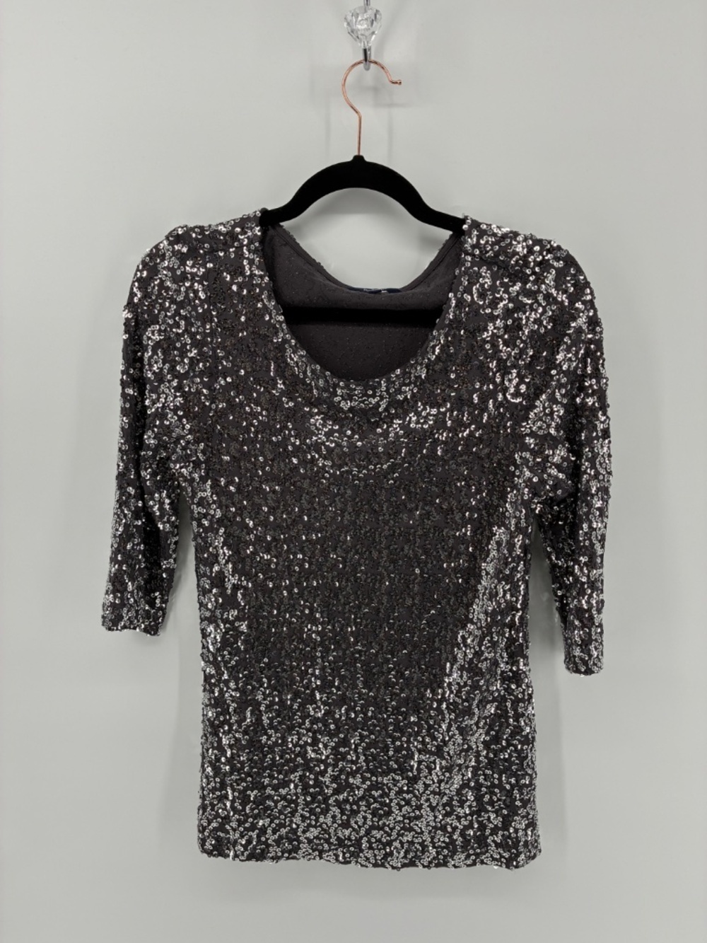 Reitmans Silver Sequin Blouse - Picture 2 of 8